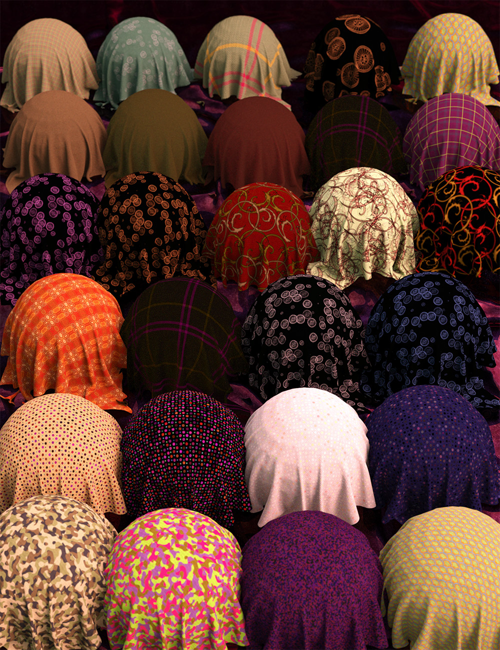 Wonderful Weaves - Eclectic Woven Fabric Shaders by: MartinJFrost, 3D Models by Daz 3D