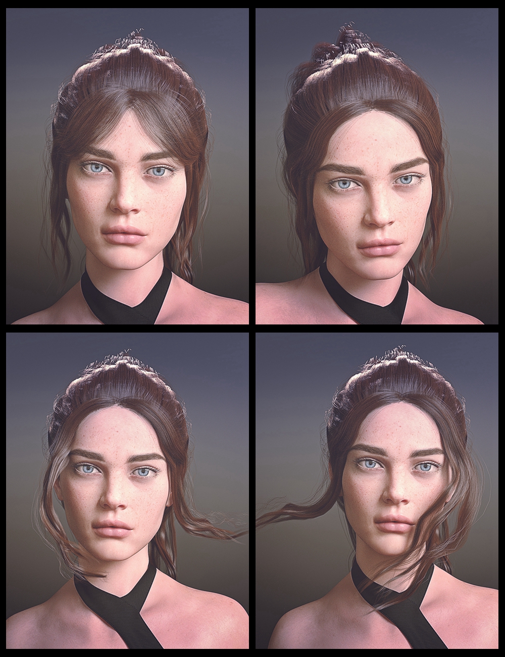 Mawei Hair for Genesis 8 and 8.1 Females by: Ergou, 3D Models by Daz 3D