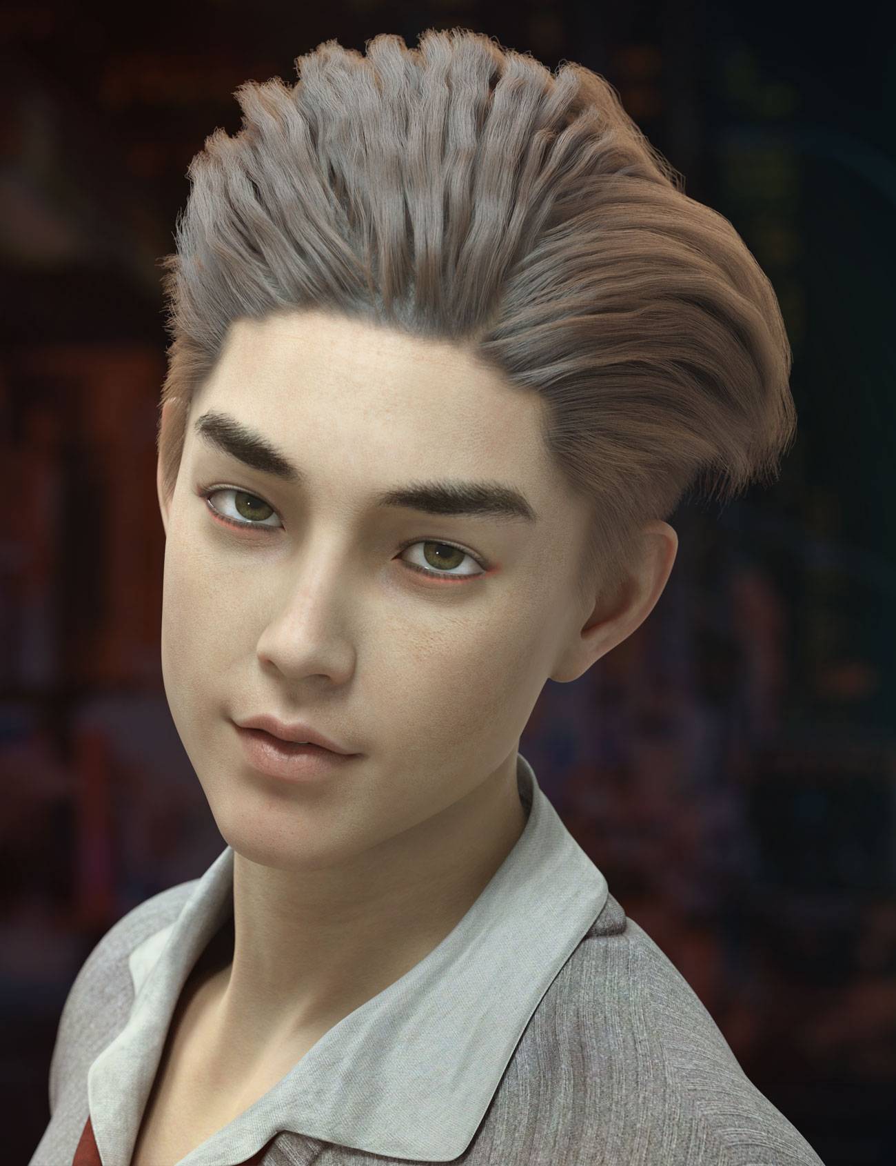 dForce Kimtay Hair for Genesis 8 and 8.1 by: AprilYSH, 3D Models by Daz 3D