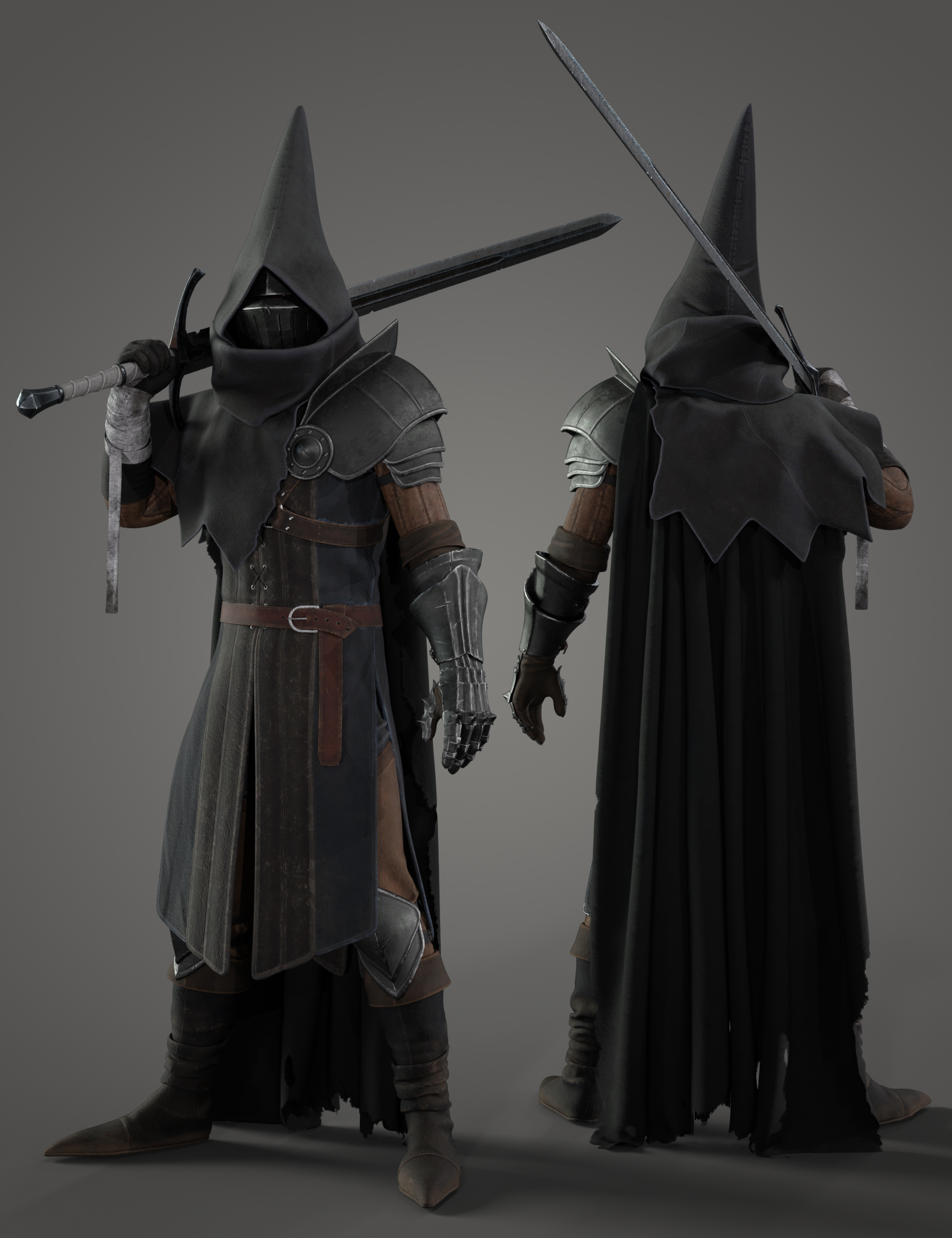 dForce Forlorn Swordsman Outfit Texture Pack by: Lykos Studios, 3D Models by Daz 3D
