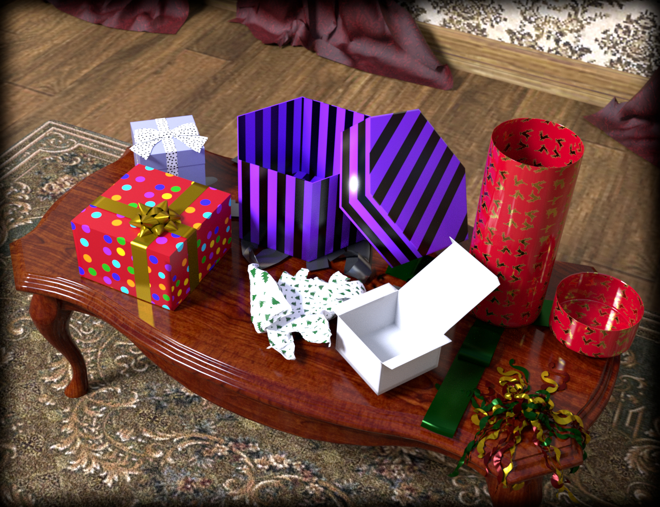 SY Rigged Gift Boxes Iray by: Sickleyield, 3D Models by Daz 3D