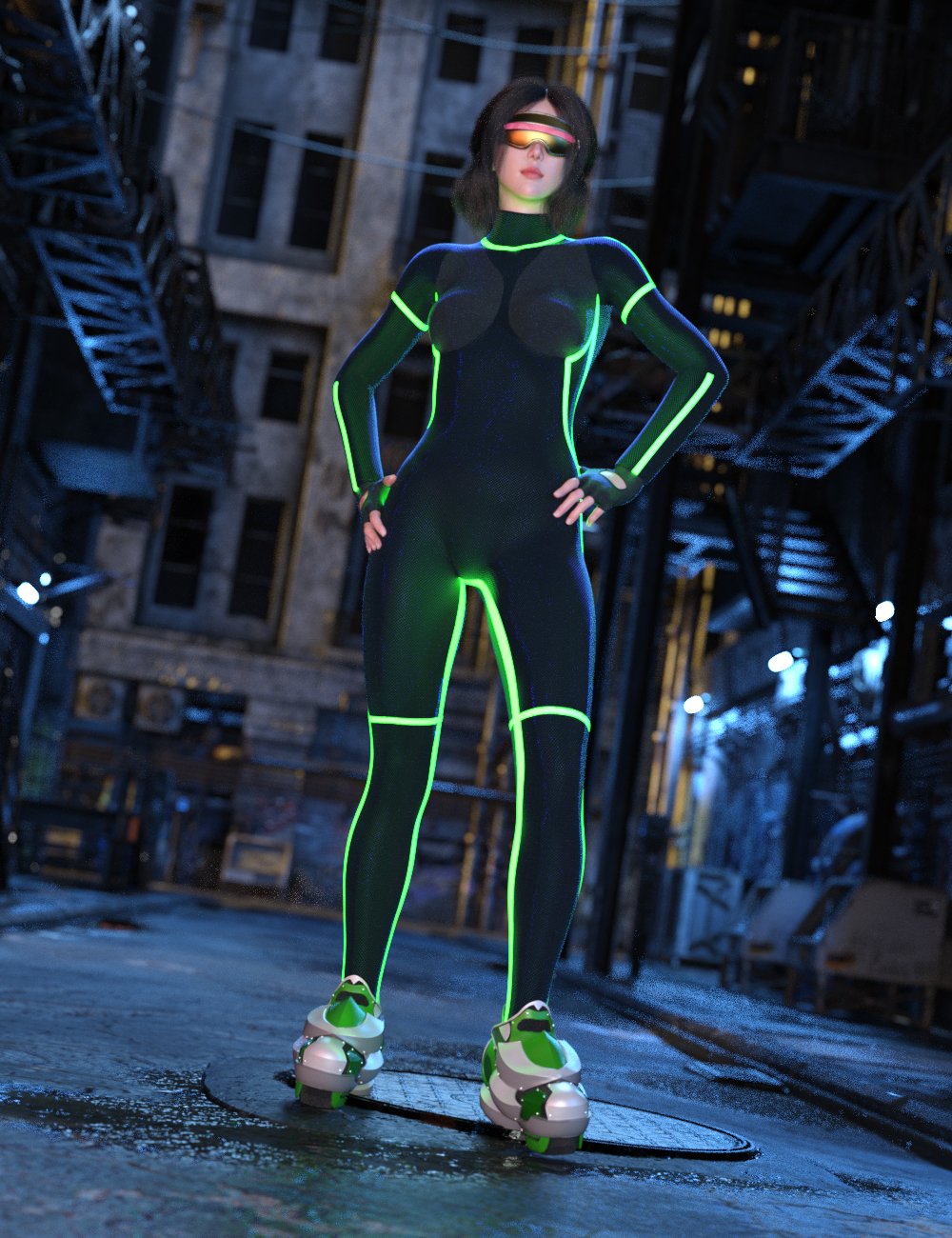 Cyber Punk 0000 for Genesis 8 and 8.1 Female
