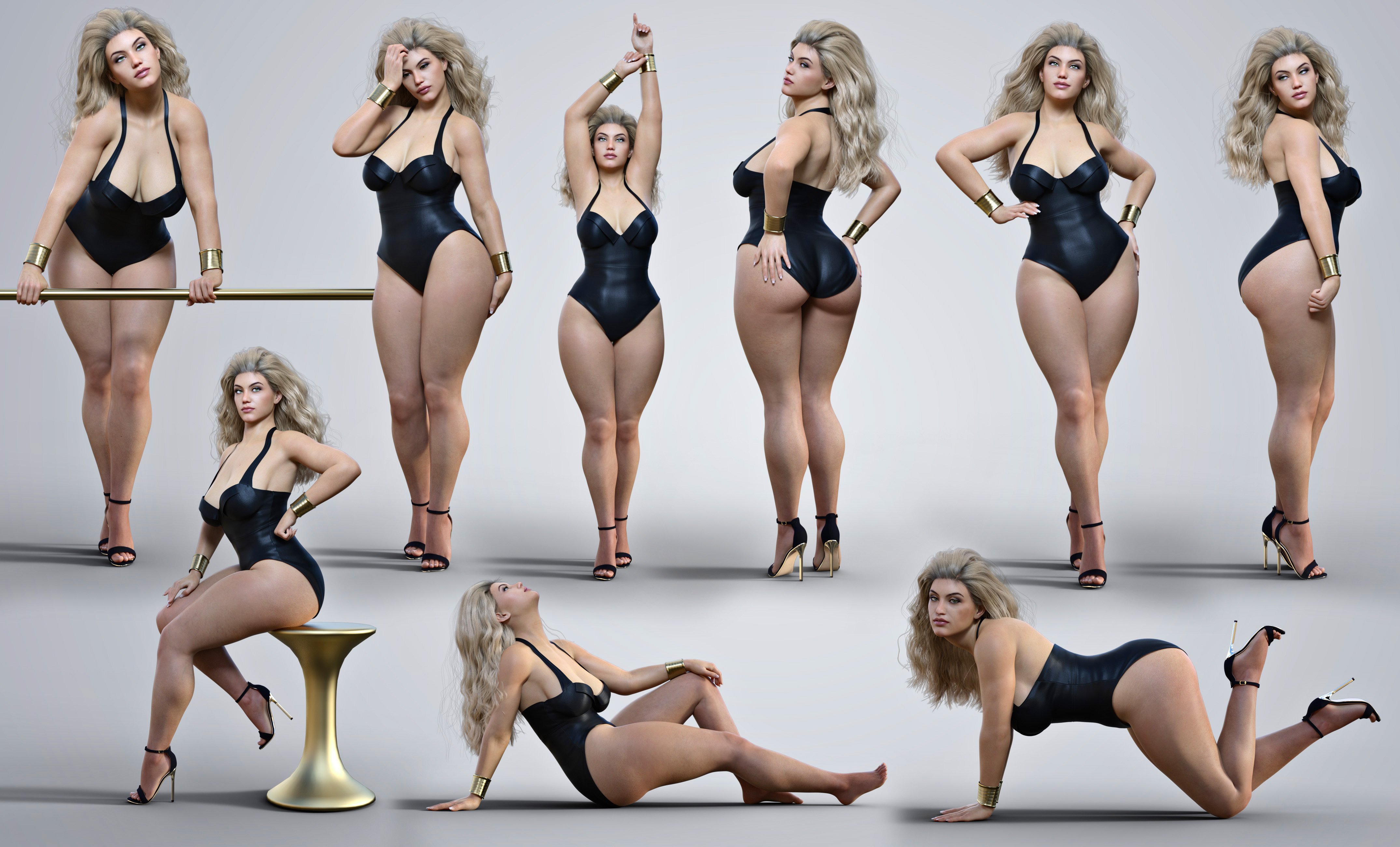 Z Plus Size Beauty Shape and Pose Mega Set for Genesis 8 and 8.1 Female by: Zeddicuss, 3D Models by Daz 3D