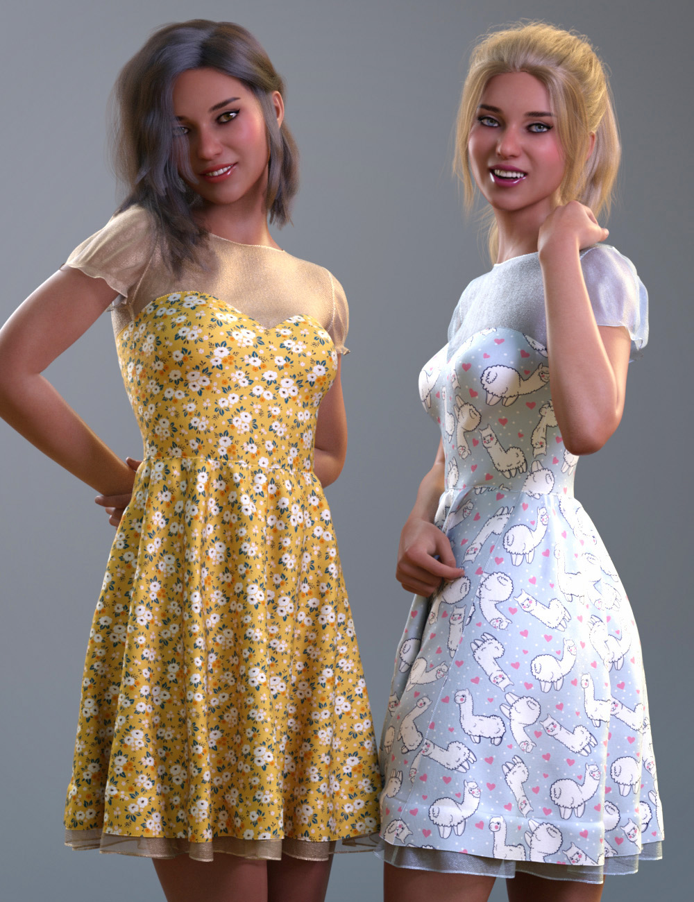 Versatility for Malka Dress by: Sade, 3D Models by Daz 3D
