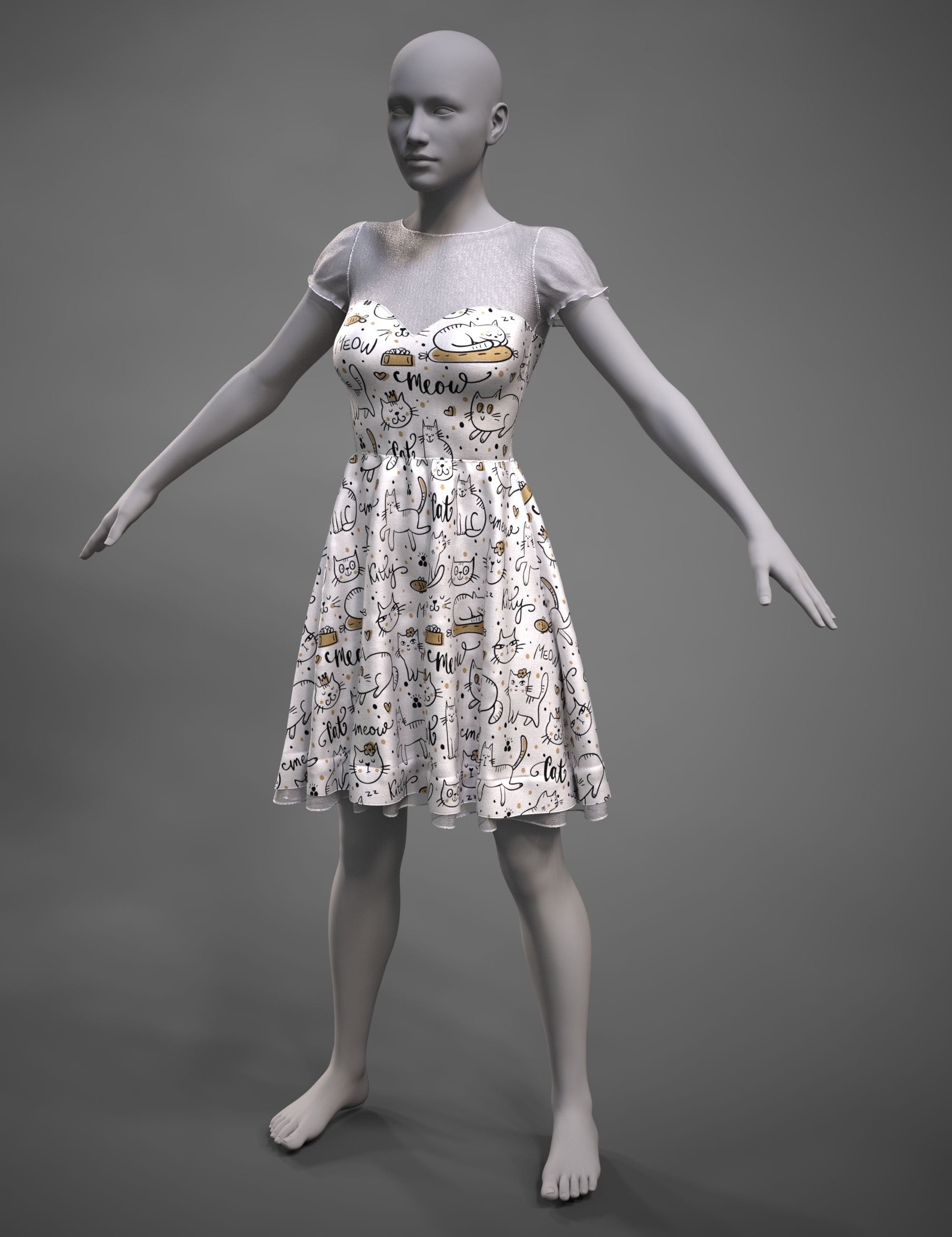 Versatility for Malka Dress by: Sade, 3D Models by Daz 3D