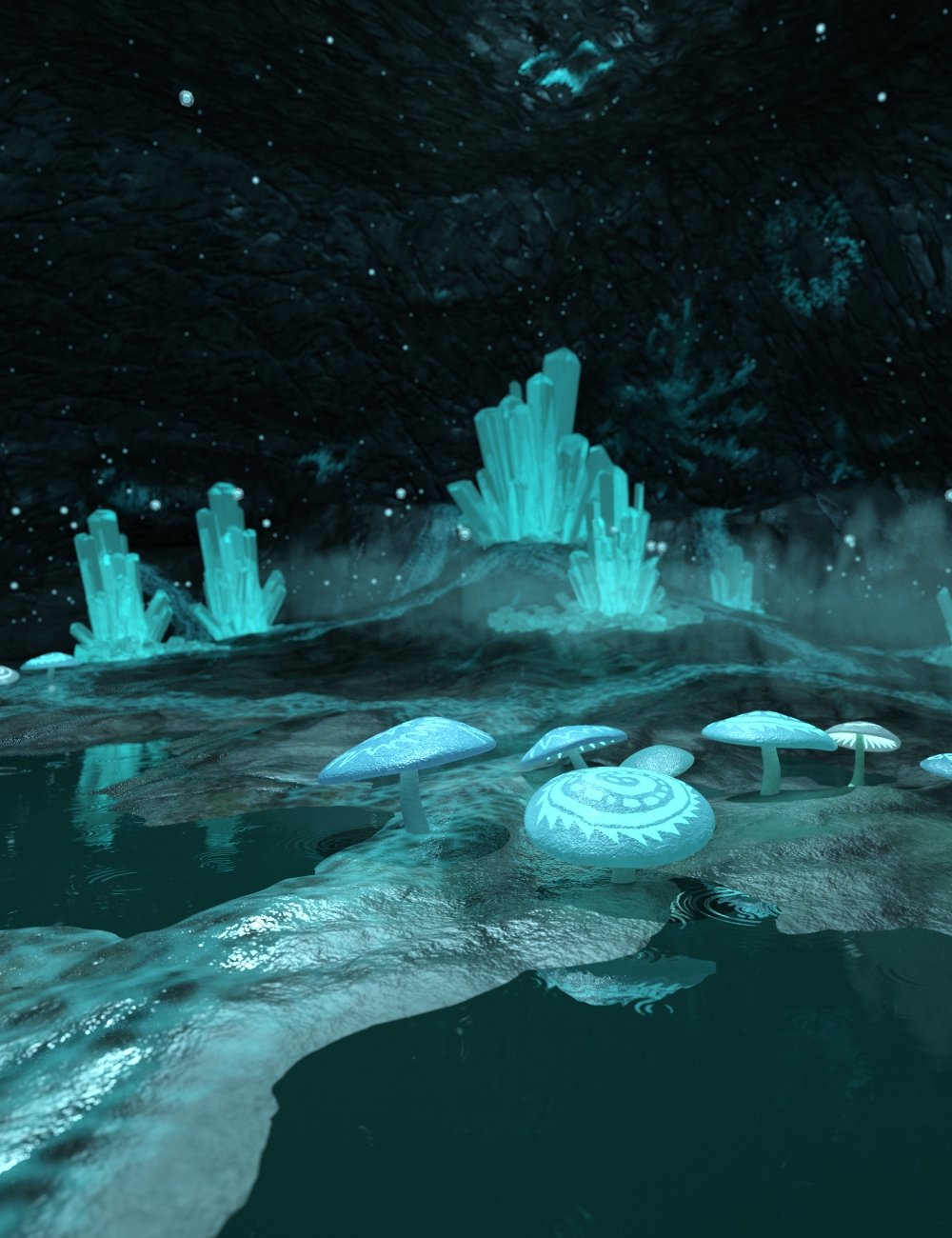 Crystal Cave by: FToRiSade, 3D Models by Daz 3D
