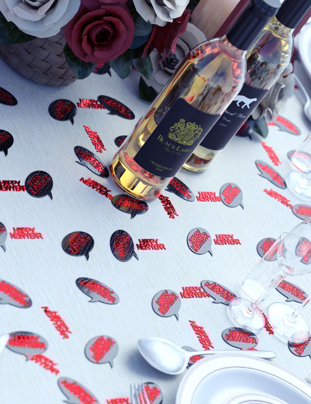 Table Confetti : End of Year Celebrations Table Confetti : End of Year Celebrations by: ForbiddenWhispers, 3D Models by Daz 3D