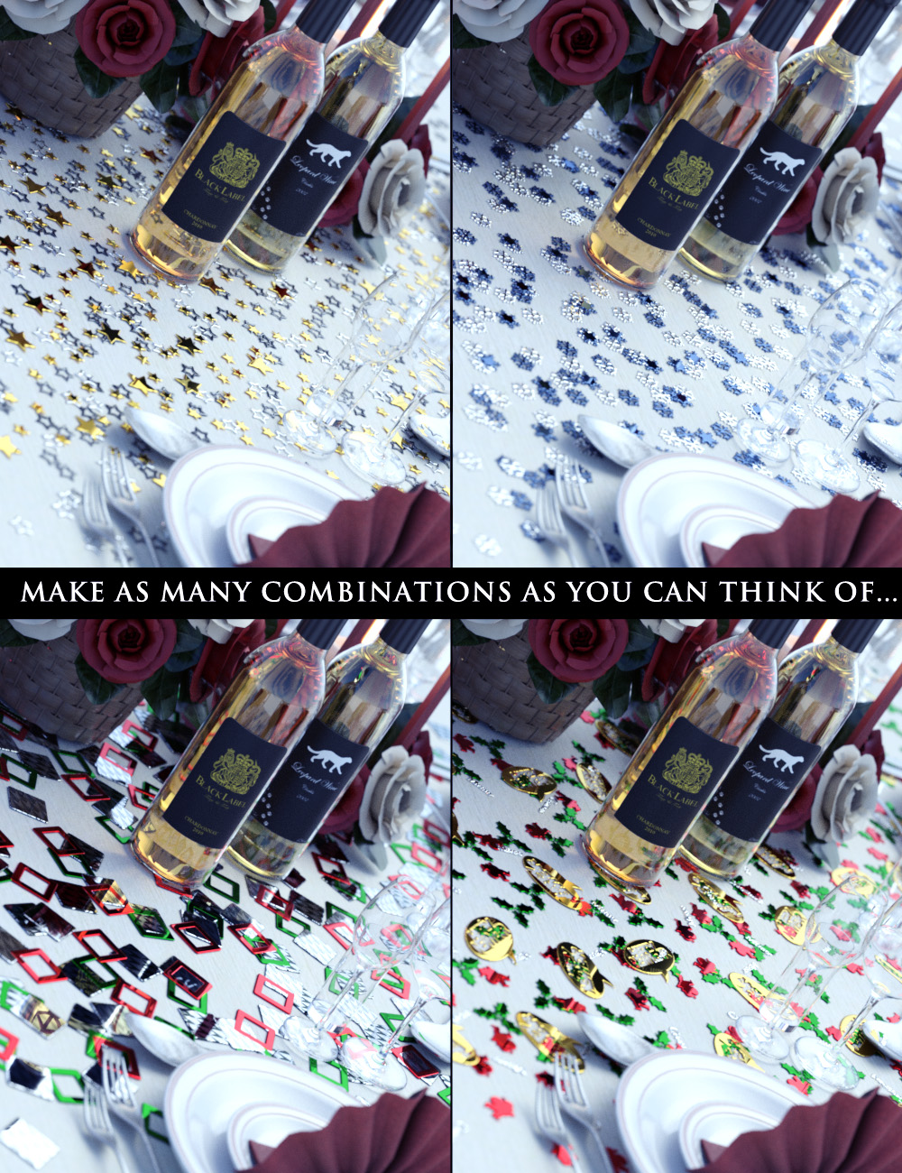 Table Confetti : End of Year Celebrations by: ForbiddenWhispers, 3D Models by Daz 3D