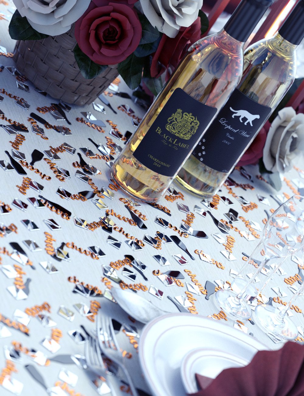 Table Confetti : End of Year Celebrations Table Confetti : End of Year Celebrations by: ForbiddenWhispers, 3D Models by Daz 3D
