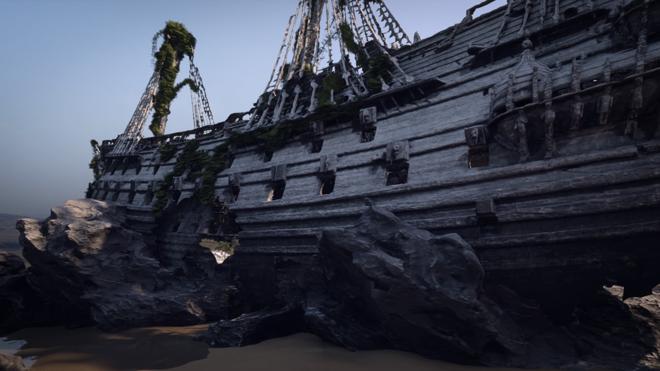 Stranded Pirate Ship by: Dreamlight, 3D Models by Daz 3D