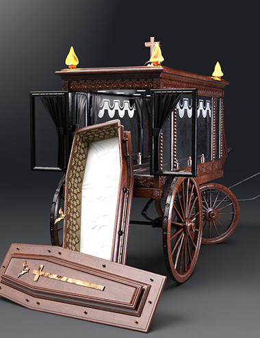 The Hearse Iray Textures Addon by: 3djoji, 3D Models by Daz 3D