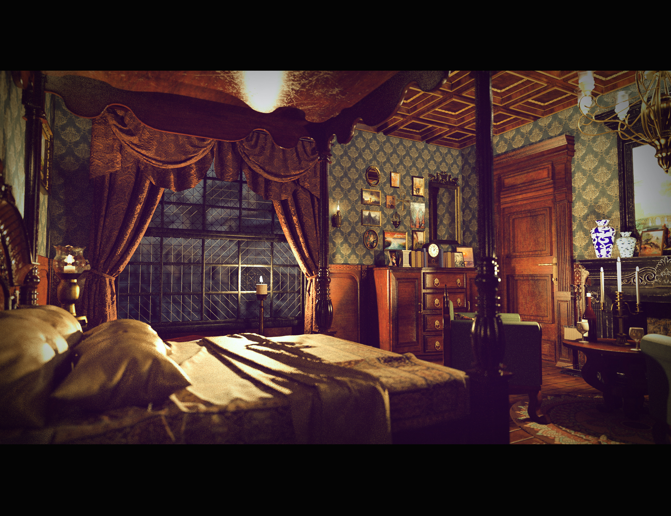 Victorian Bedroom by: Polish, 3D Models by Daz 3D