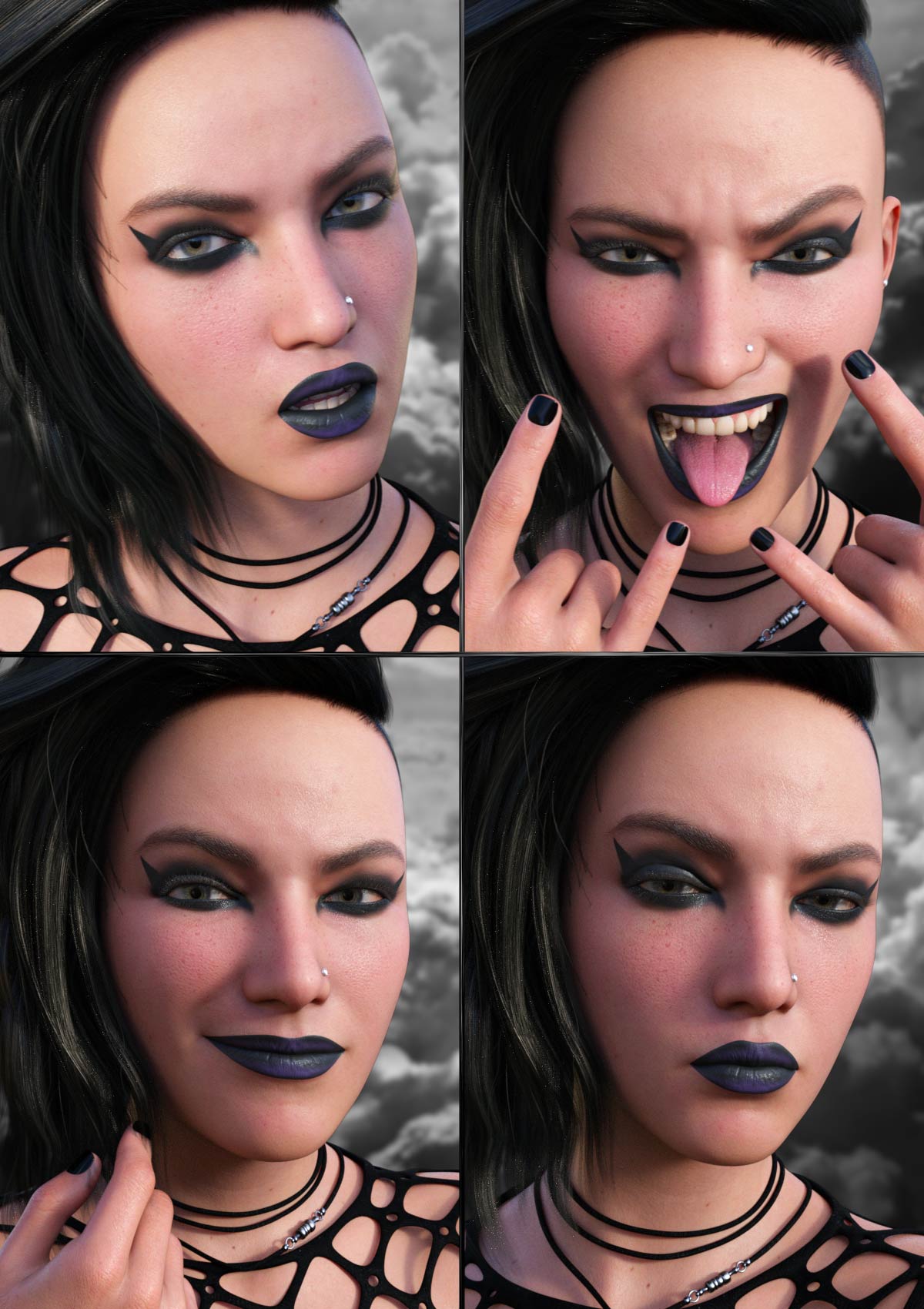 My Attitude Expressions for Genesis 8.1 Female by: JWolf, 3D Models by Daz 3D