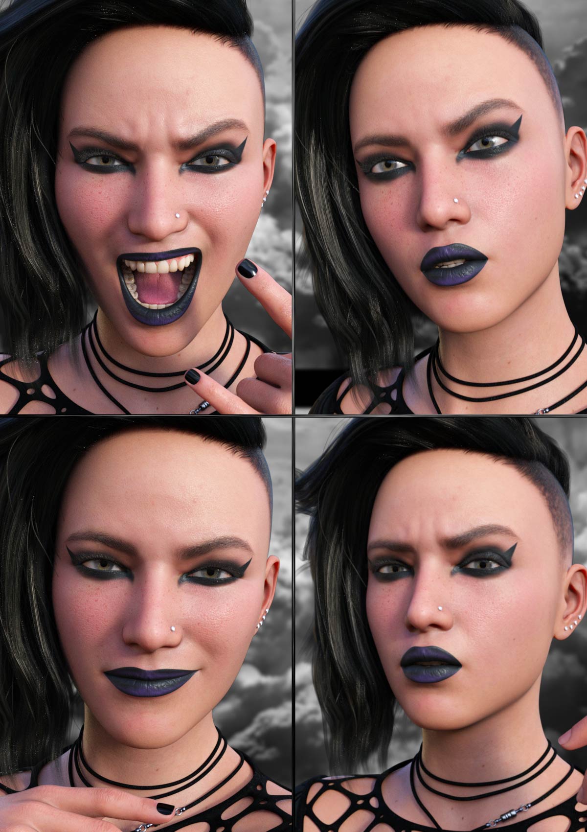 My Attitude Expressions for Genesis 8.1 Female by: JWolf, 3D Models by Daz 3D