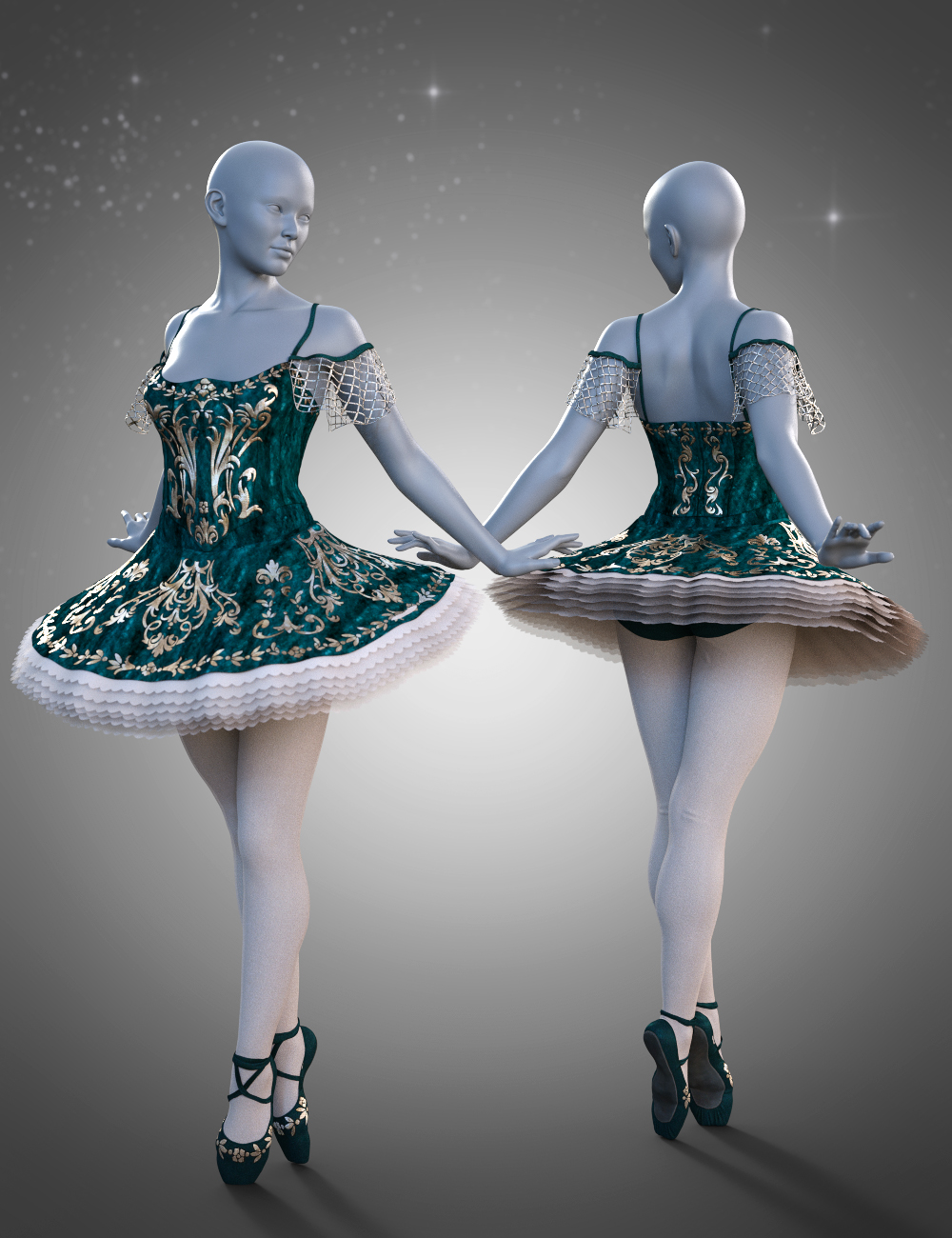 dForce Classic Ballet Outfit Vol 1 Textures by: Arien, 3D Models by Daz 3D