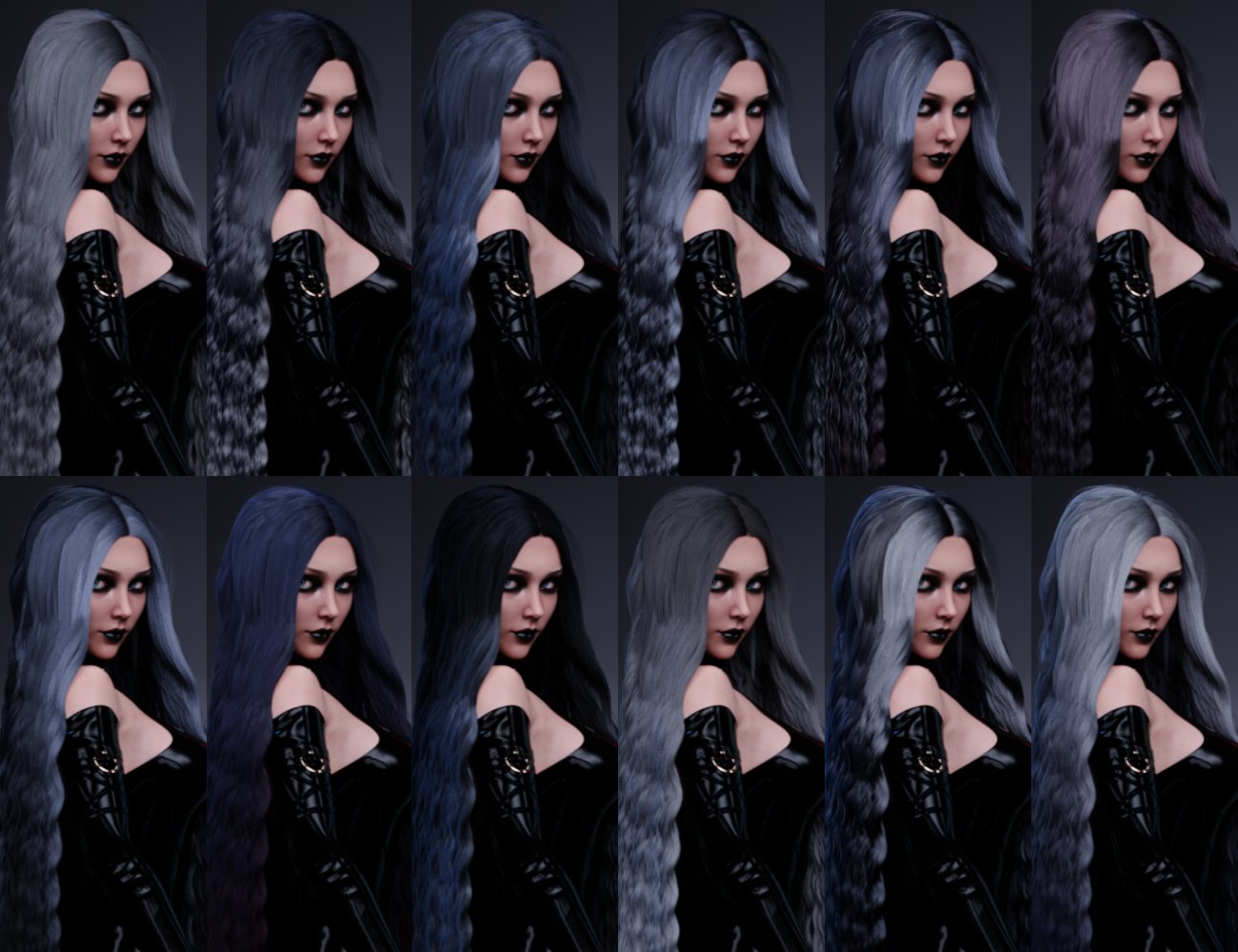 dForce Alessiah Hair for Genesis 8 and 8.1 Females by: HM, 3D Models by Daz 3D