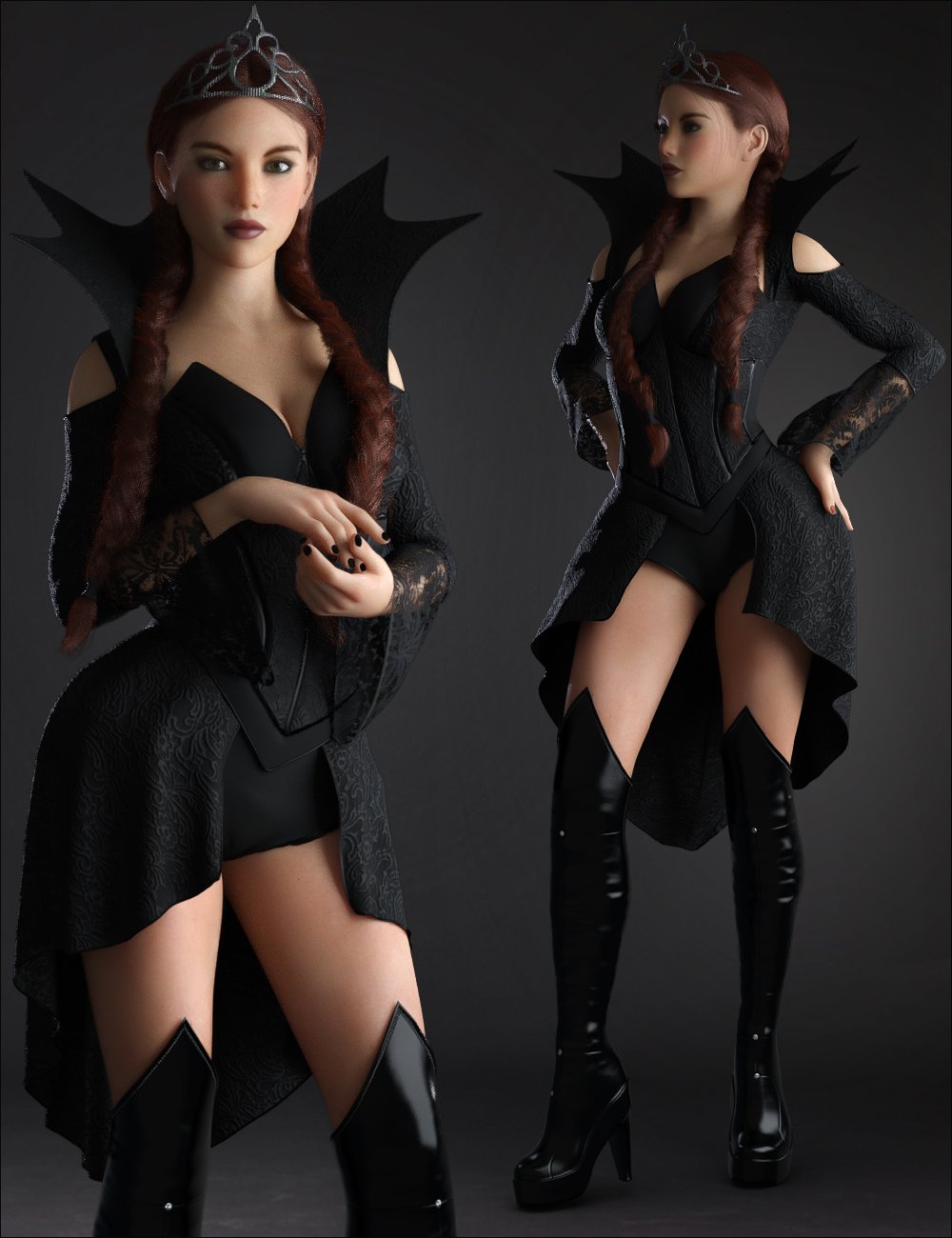 dForce Dark Princess Outfit Set for Genesis 8 and 8.1 Females dForce Dark Princess Outfit Set for Genesis 8 and 8.1 Females by: Mytilus3dLab, 3D Models by Daz 3D
