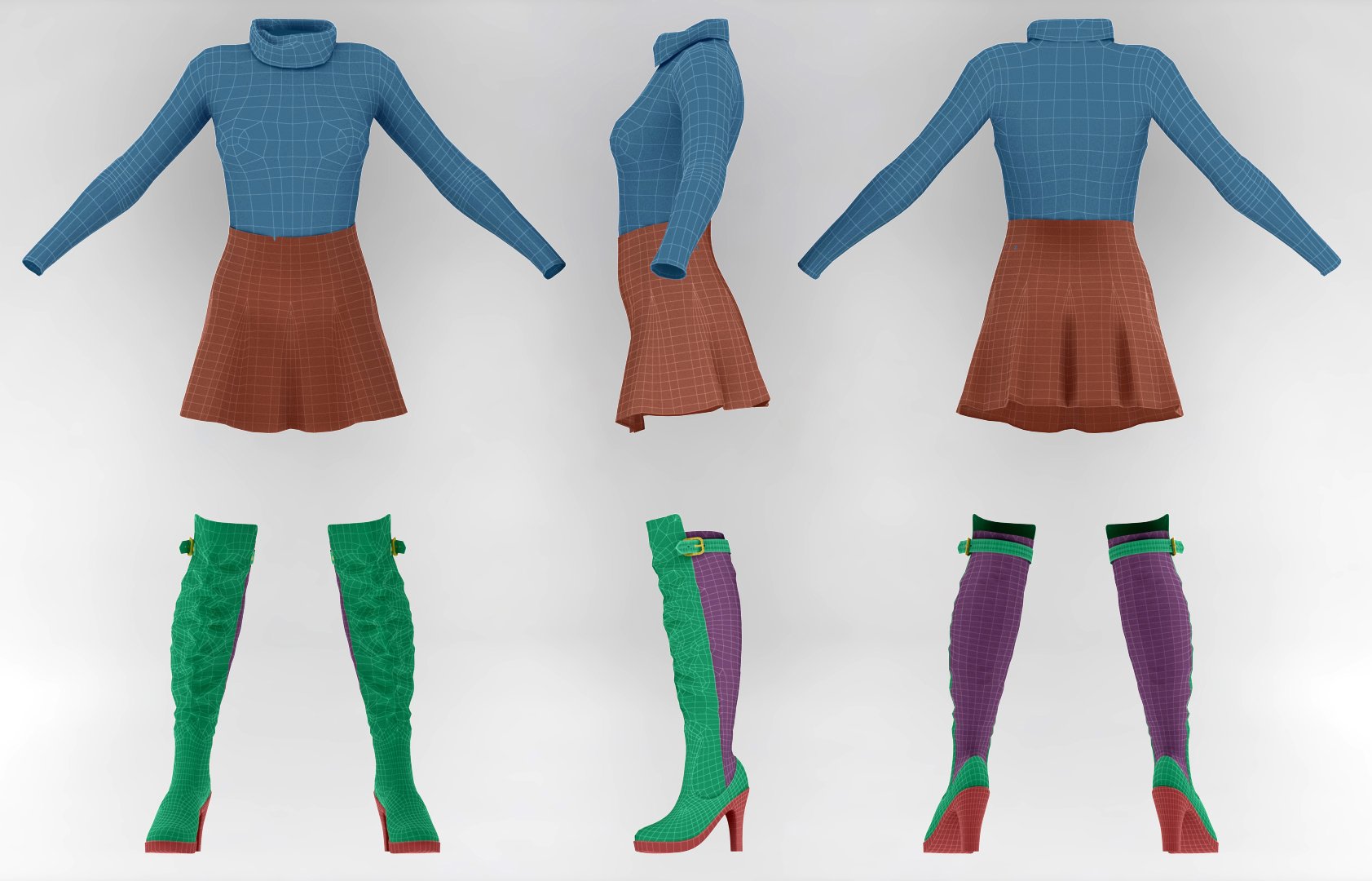 DForce Casual Fashion Outfit Vol 2 For Genesis 8 And 8.1 Females Bundle ...