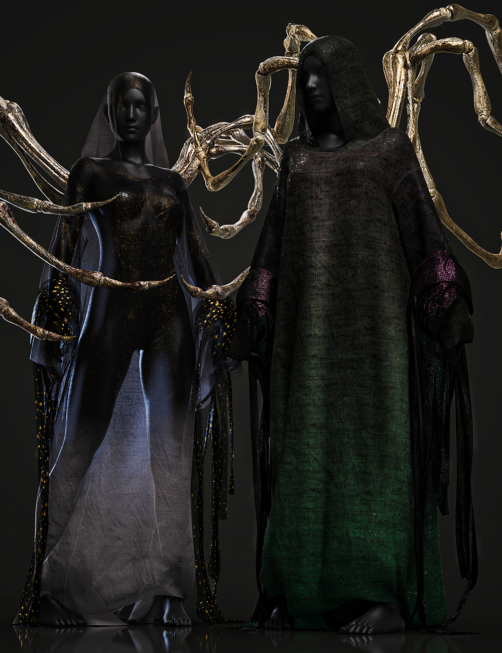 dForce Spectre Outfit for Genesis 8 Females by: MadaSade3D-GHDesign, 3D Models by Daz 3D