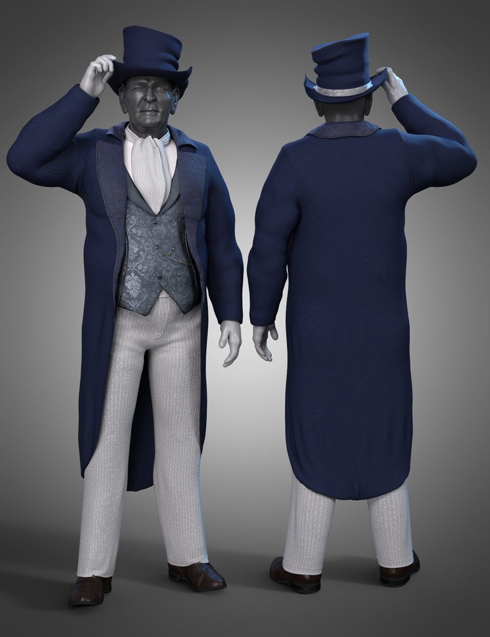 dForce Victorian Gentleman Outfit Textures by: Sade, 3D Models by Daz 3D
