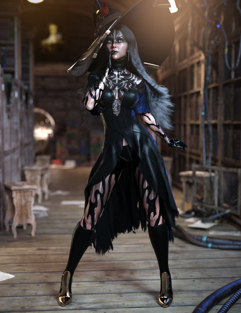 dForce Moonlight Nocturne Outfit for Genesis 8 and 8.1 Females by: HM, 3D Models by Daz 3D