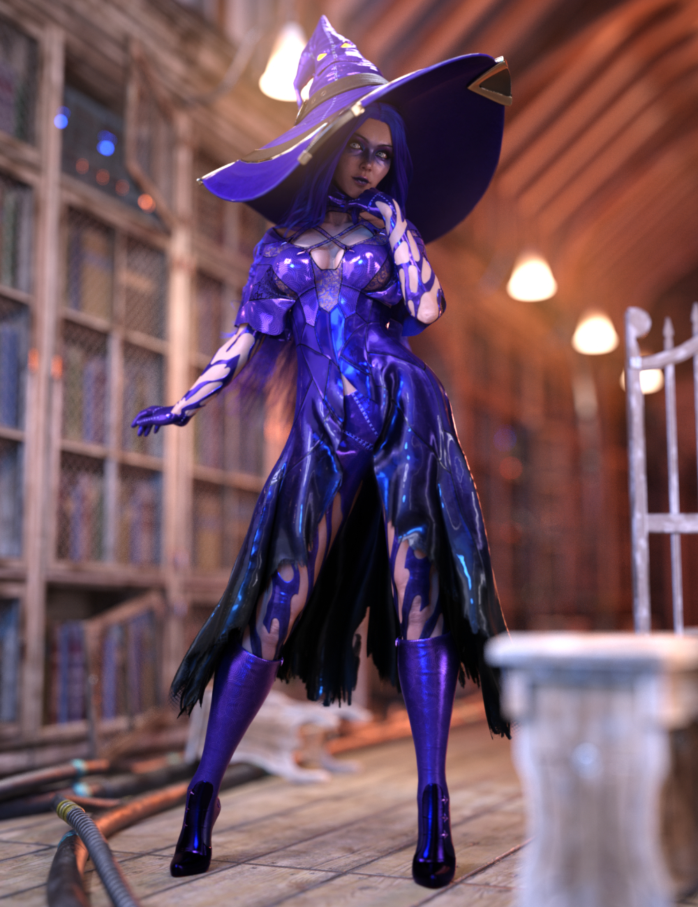 dForce Moonlight Nocturne Outfit for Genesis 8 and 8.1 Females by: HM, 3D Models by Daz 3D