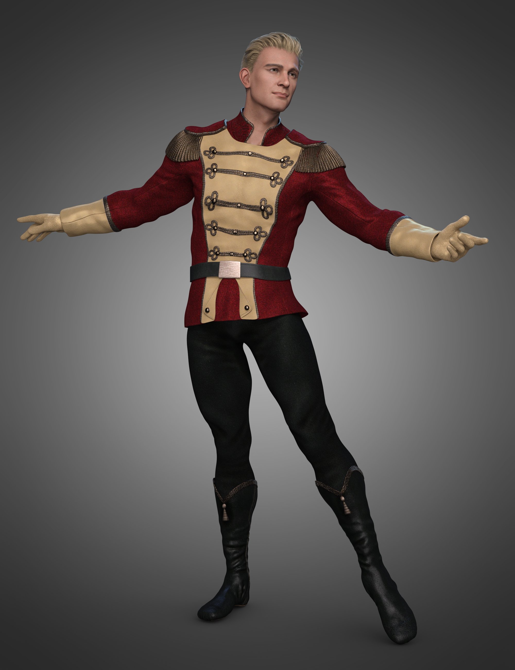 Holiday Ballet Outfit for Genesis 8 and 8.1 Males by: Barbara BrundonUmblefuglyArien, 3D Models by Daz 3D