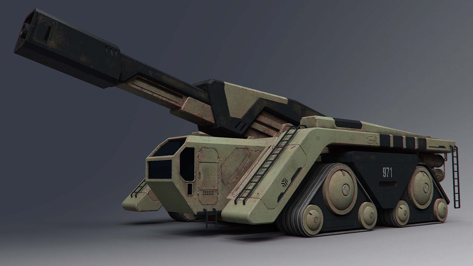 Sci-fi Tank PL250 by: ELS, 3D Models by Daz 3D