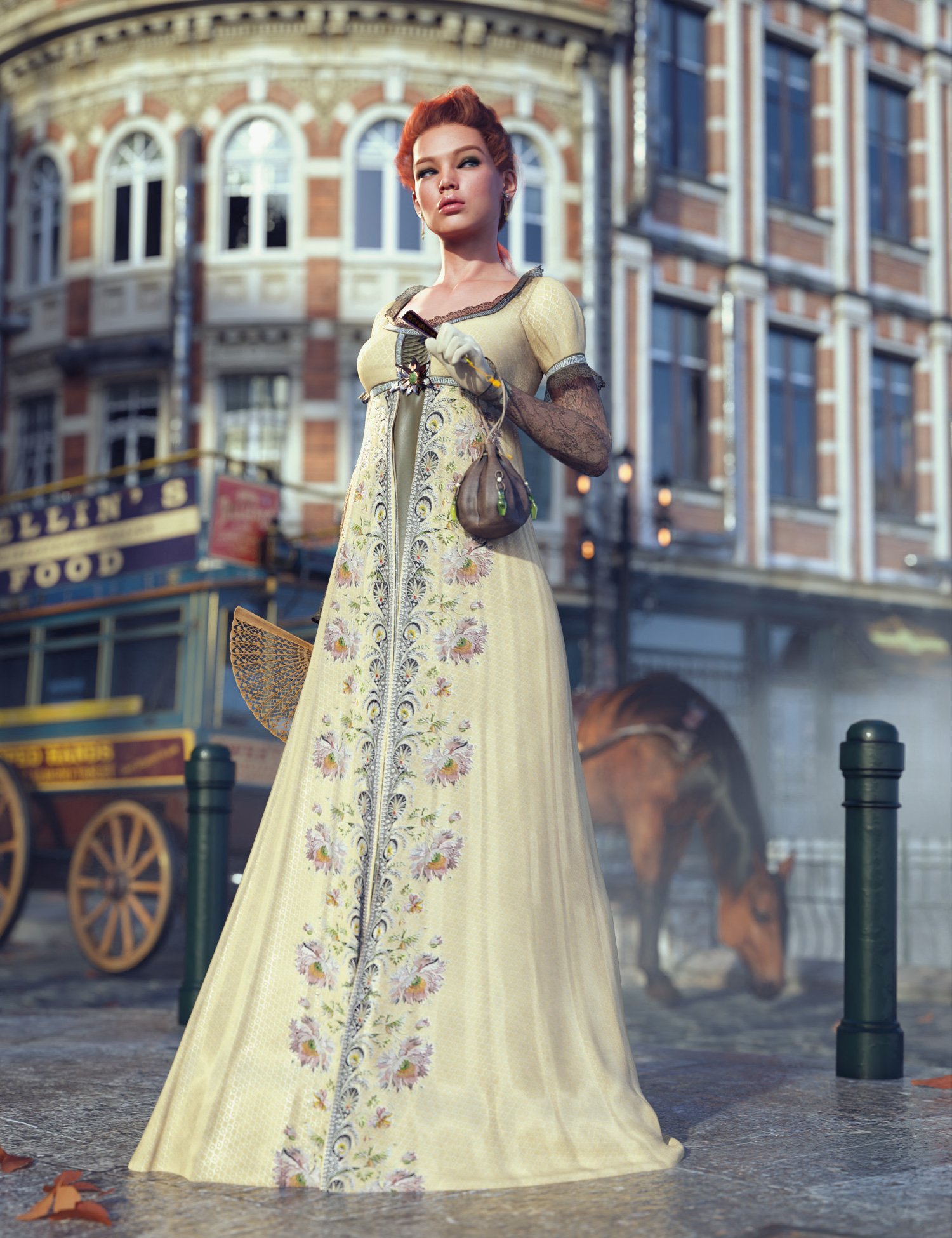 dForce Aurea Regina Outfit for Genesis 8.1 Female by: Arki, 3D Models by Daz 3D