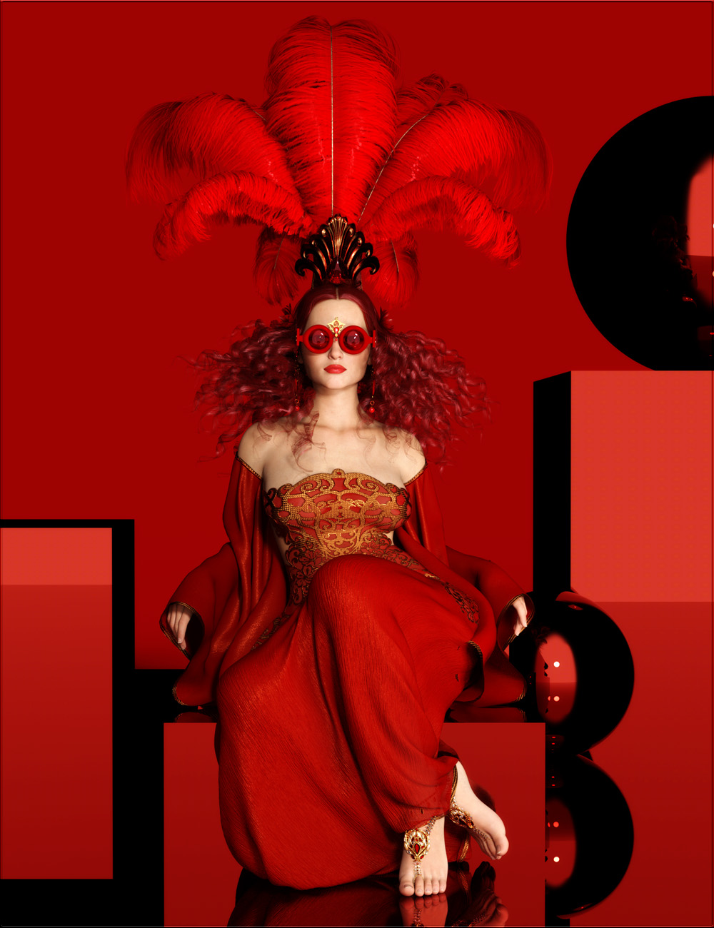 VYK dForce Evening Magic Gown for Genesis 8.1 Females by: vyktohria, 3D Models by Daz 3D