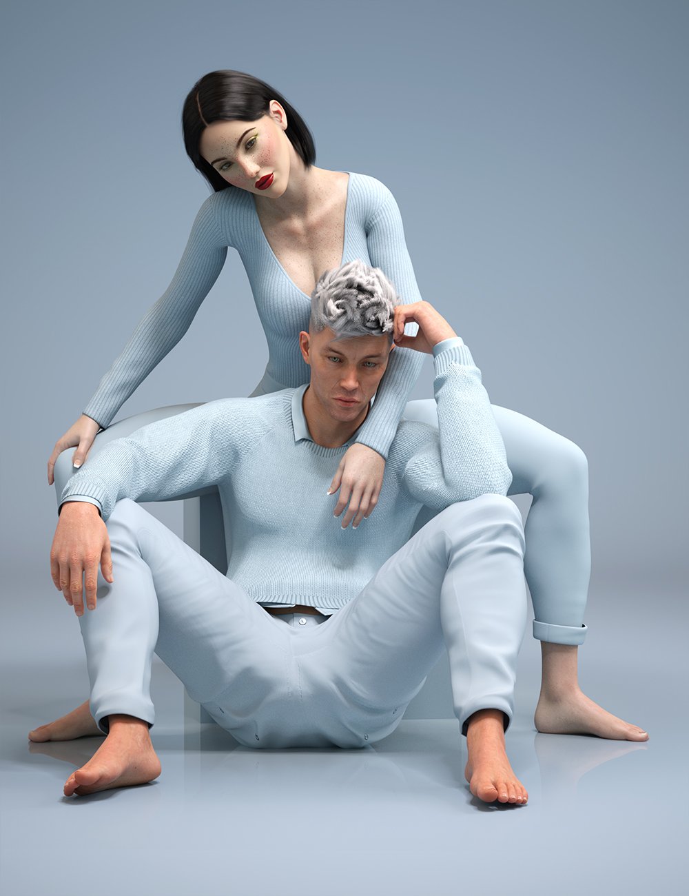 Lookbook for Two Poses and Expressions for Genesis 8.1 Male and Female Lookbook for Two Poses and Expressions for Genesis 8.1 Male and Female by: 3D Sugar, 3D Models by Daz 3D