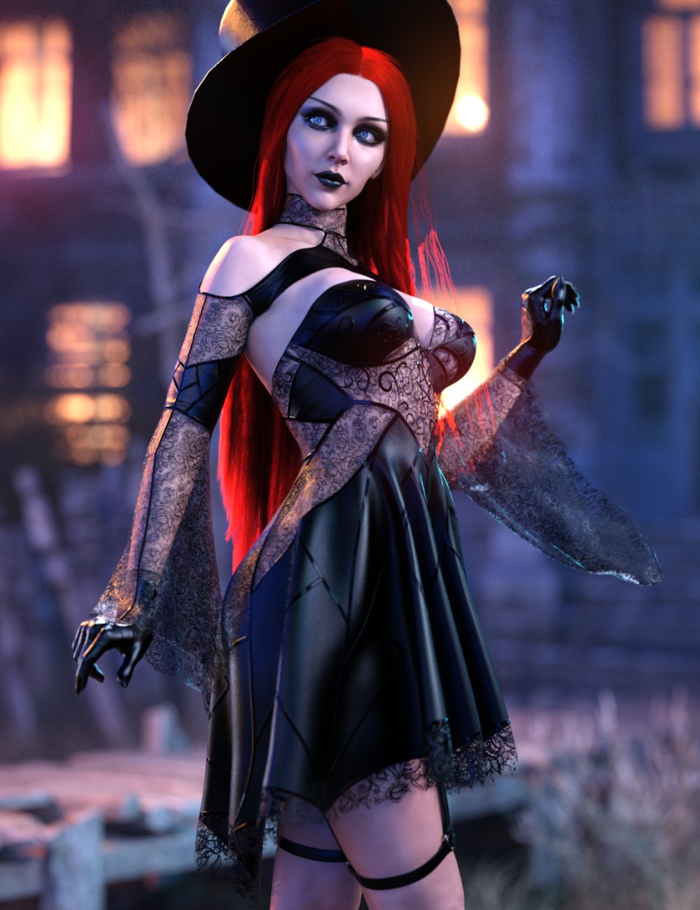 dForce Dark Plague Outfit for Genesis 8 and 8.1 Females