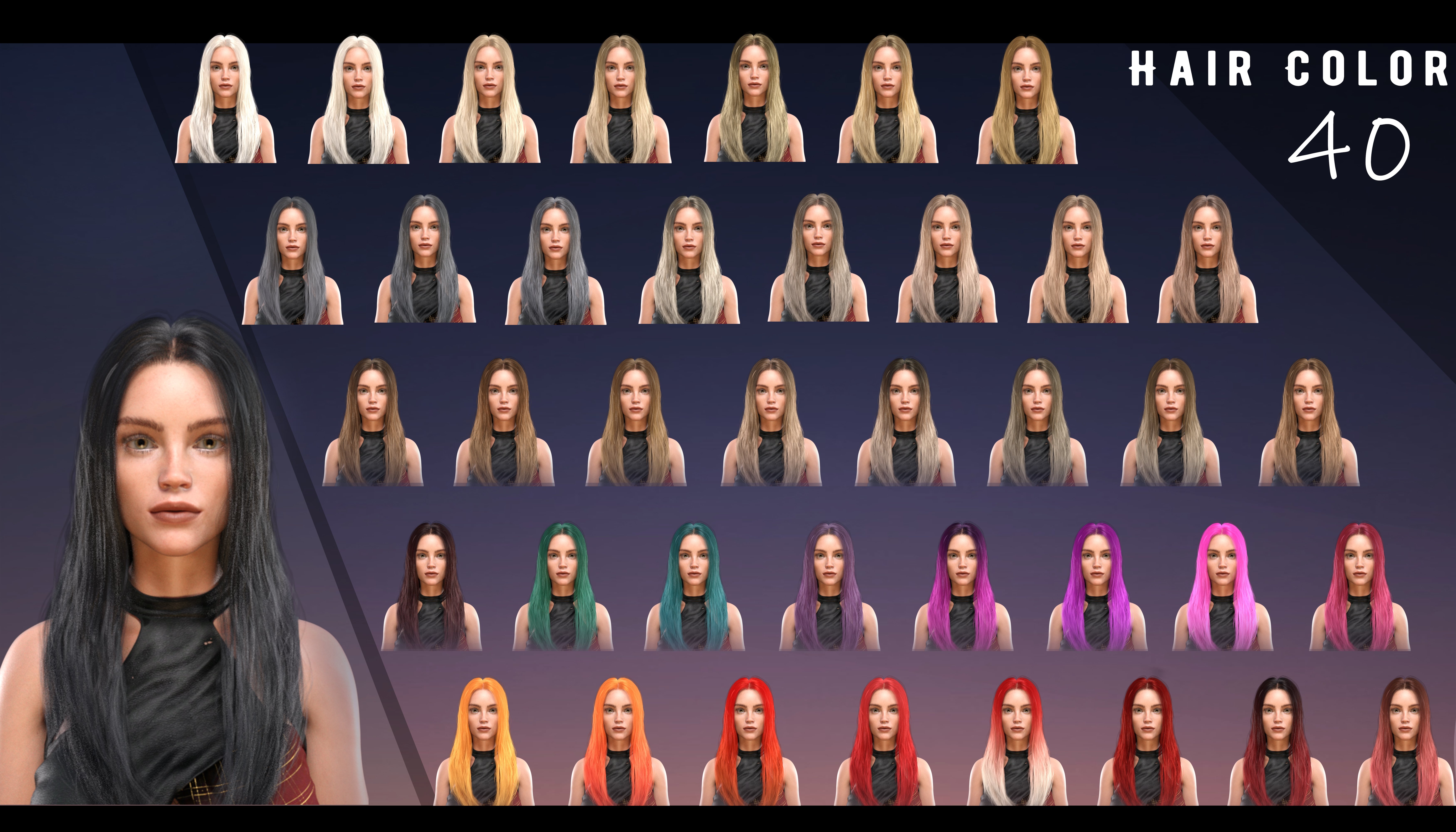 FE Diverse Hair Vol 1 for Genesis 8 and 8.1 Females by: FeSoul, 3D Models by Daz 3D