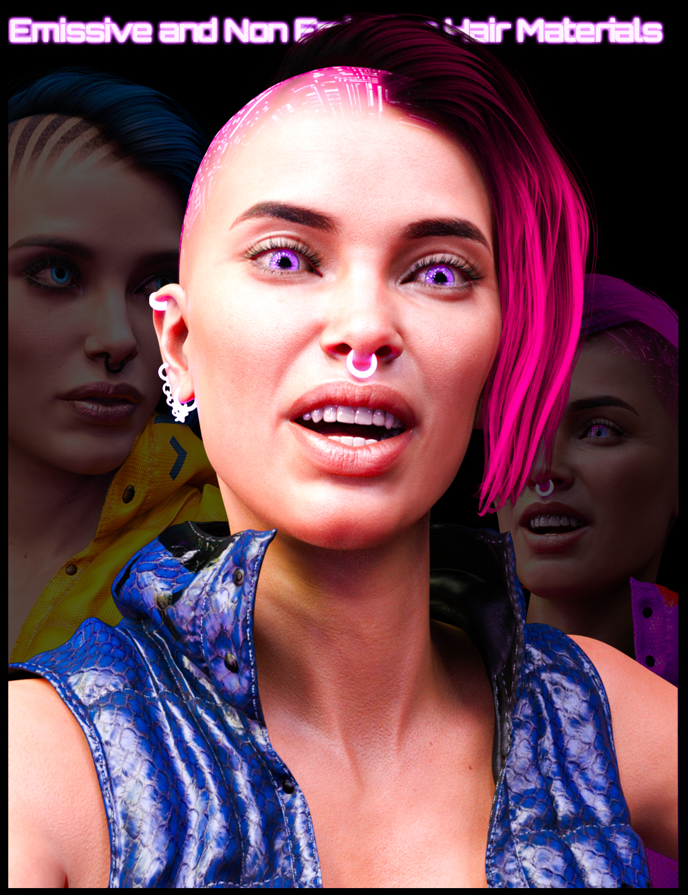 M3D CyberPunk Hair, Eye and Earrings for Genesis 8 and 8.1 Females M3D CyberPunk Hair, Eye and Earrings for Genesis 8 and 8.1 Females by: Matari3D, 3D Models by Daz 3D