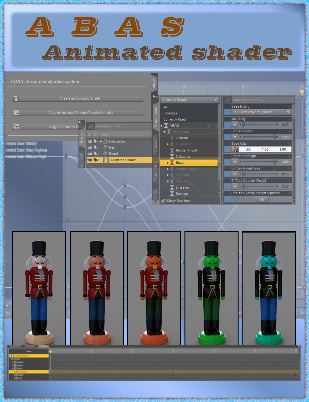ABAS: Animated Shaders System by: Alvin Bemar, 3D Models by Daz 3D