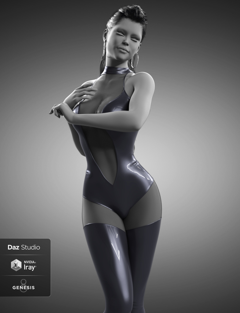 Sexy Bodysuit for Genesis 8 and Genesis 8.1 Females by: B-Rock, 3D Models by Daz 3D