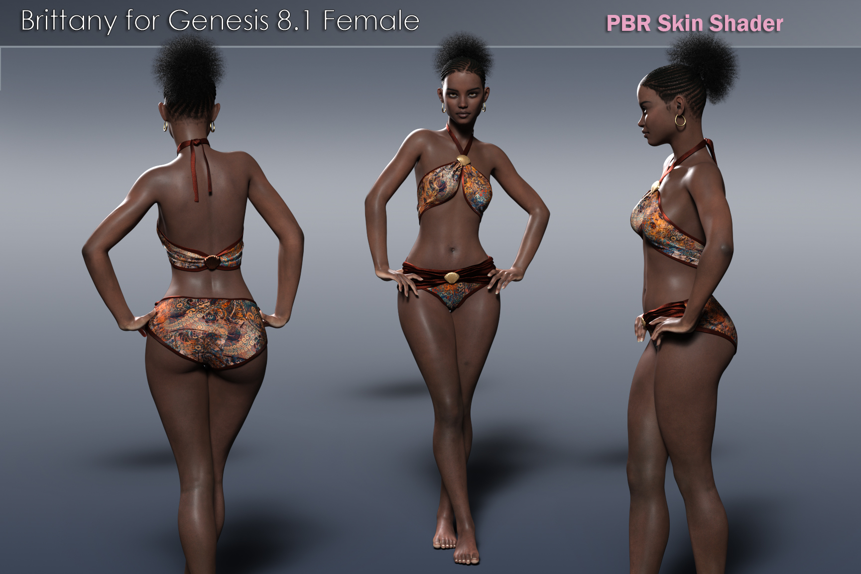 P3D Brittany for Genesis 8.1 Female by: P3Design, 3D Models by Daz 3D
