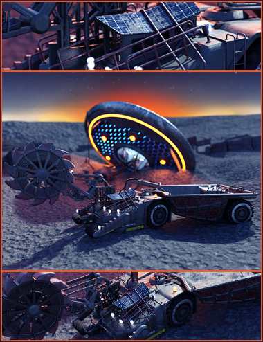 Moon Mining Machine Moon Mining Machine by: ForbiddenWhispersDavid Brinnen, 3D Models by Daz 3D