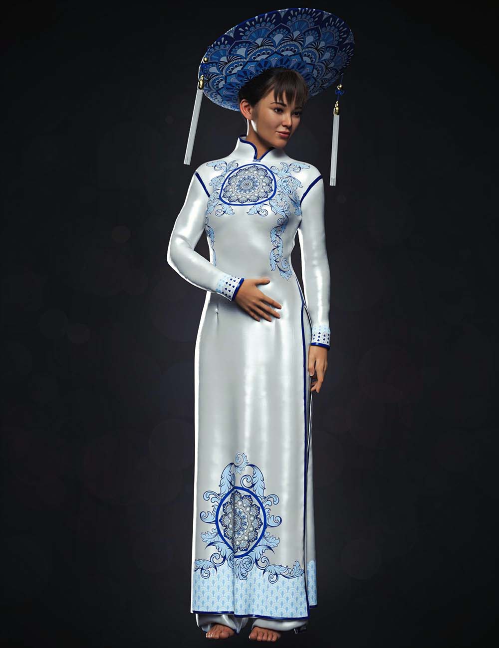 Dforce Vietnamese Princess Outfit For Genesis 8 And Genesis 8 1 Females