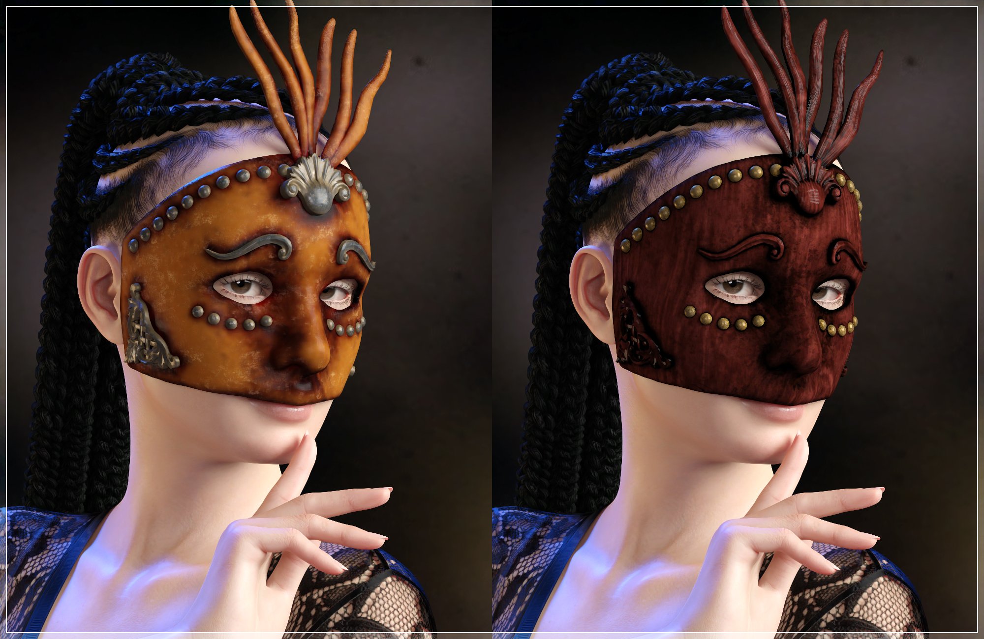 ND Elegant Masks for Genesis 8 Female by: Nathy Design, 3D Models by Daz 3D