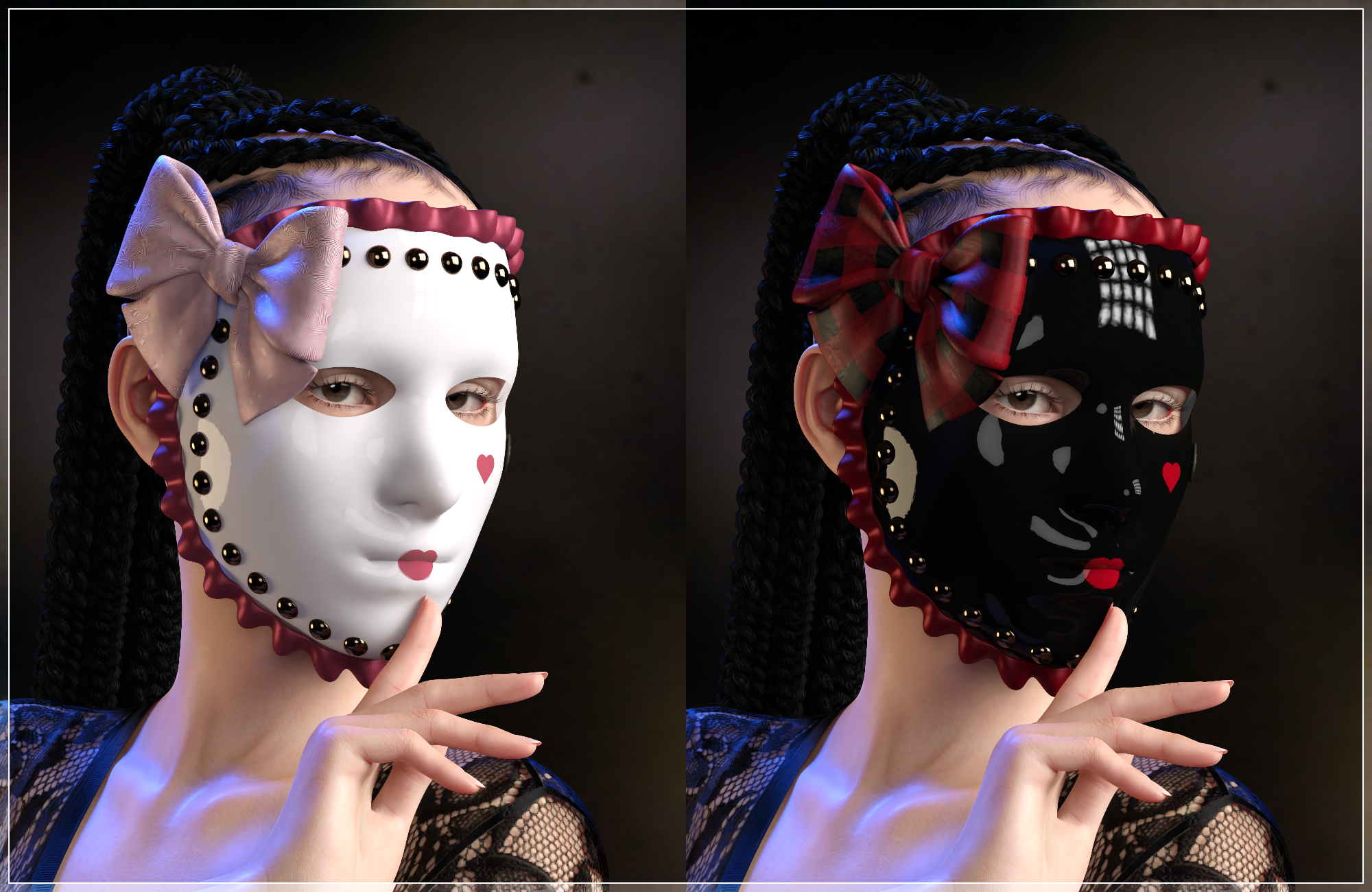 ND Elegant Masks for Genesis 8 Female by: Nathy Design, 3D Models by Daz 3D