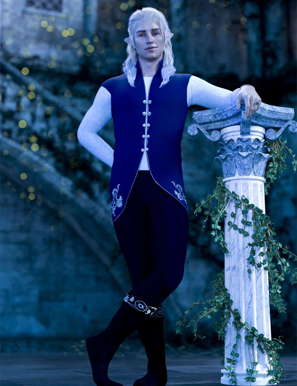 Aethor Outfit for Genesis 8 and 8.1 Males by: Amaranth, 3D Models by Daz 3D