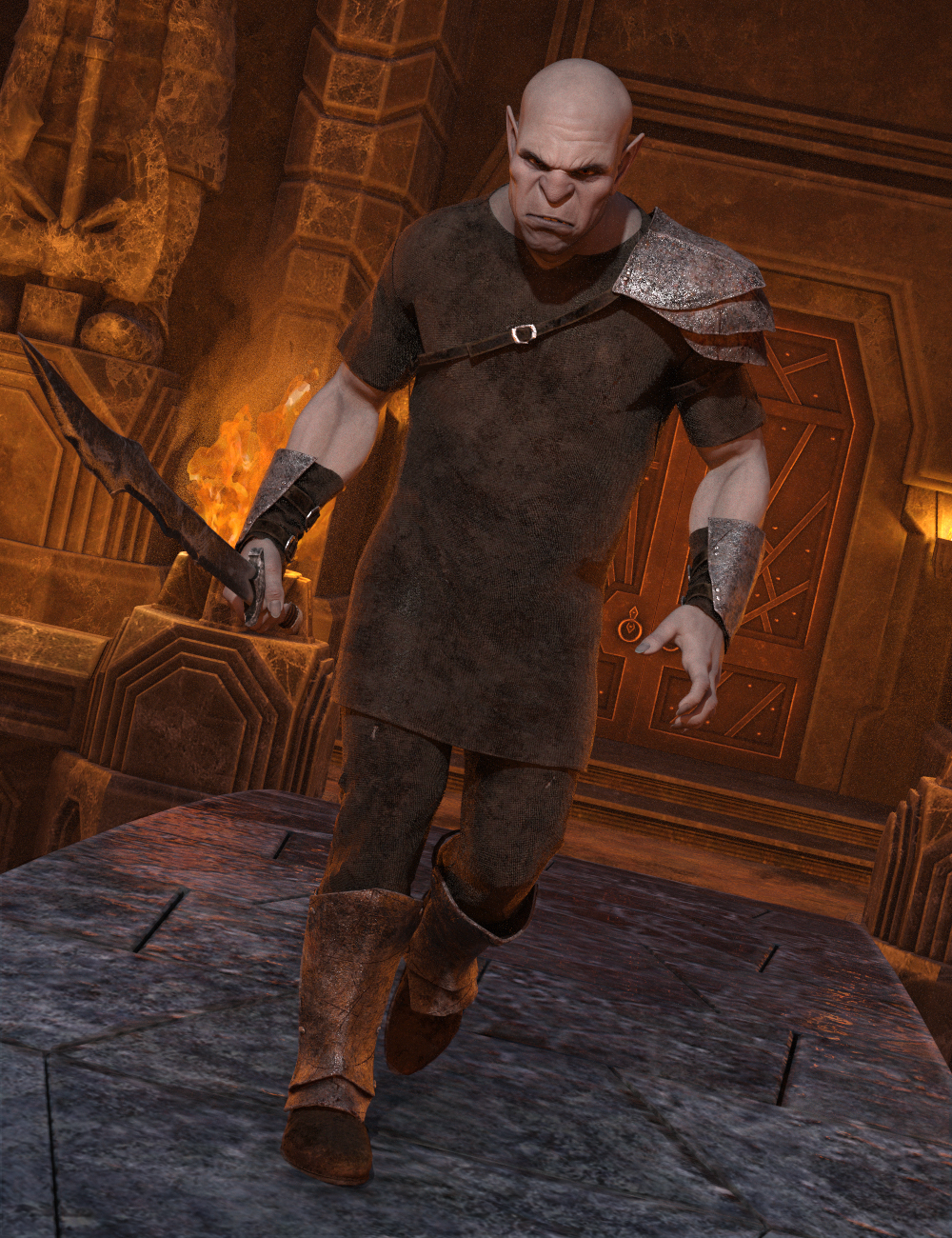 Orc Warrior Outfit for Genesis 8 Male Orc Warrior Outfit for Genesis 8 Male by: Lyrra MadrilGhostofMacbeth, 3D Models by Daz 3D