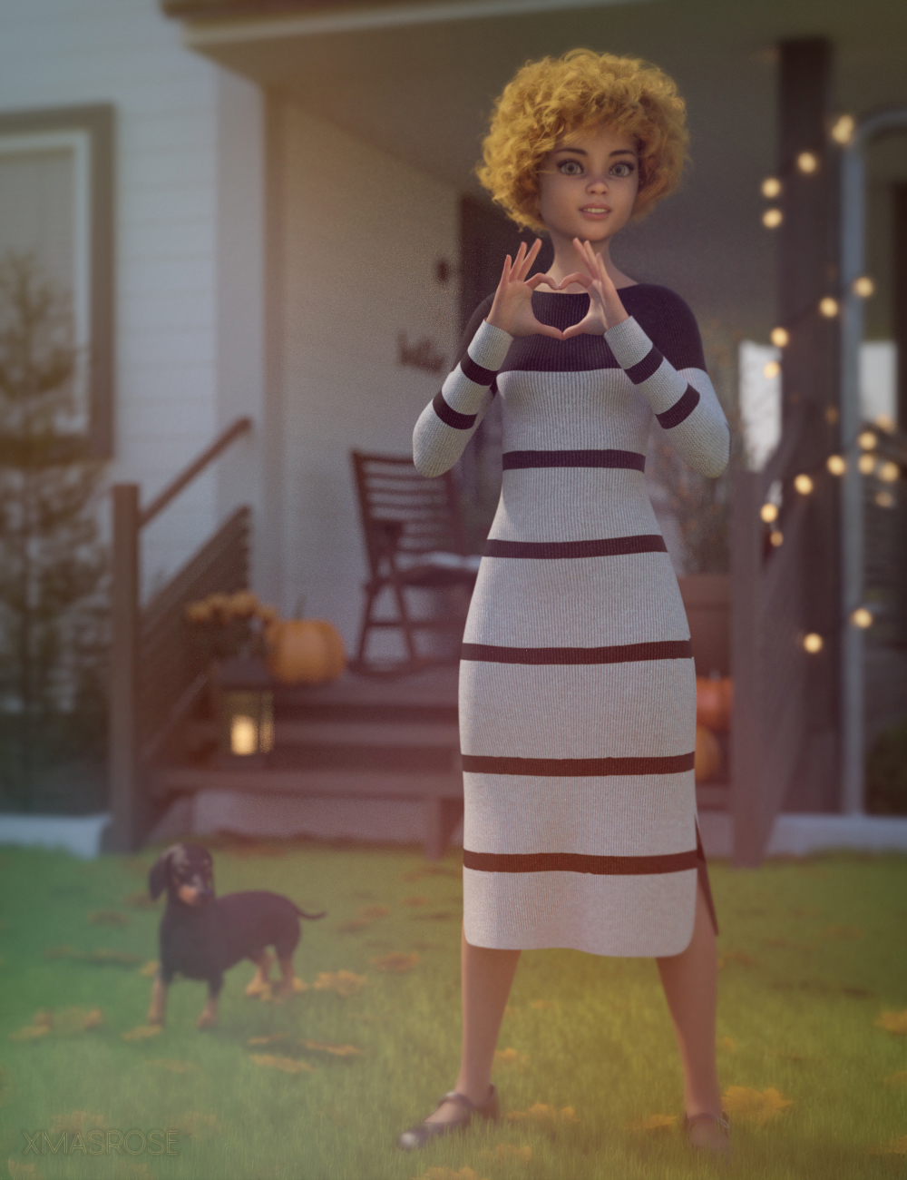 Comfy Ribbed Dress for Genesis 8.1 Female by: ImagineXIllumination, 3D Models by Daz 3D