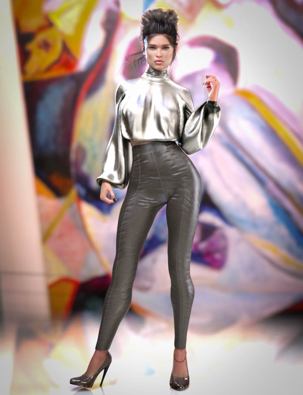 dForce CB Lola Clothing Set for Genesis 8 and 8.1 Females by: CynderBlue, 3D Models by Daz 3D