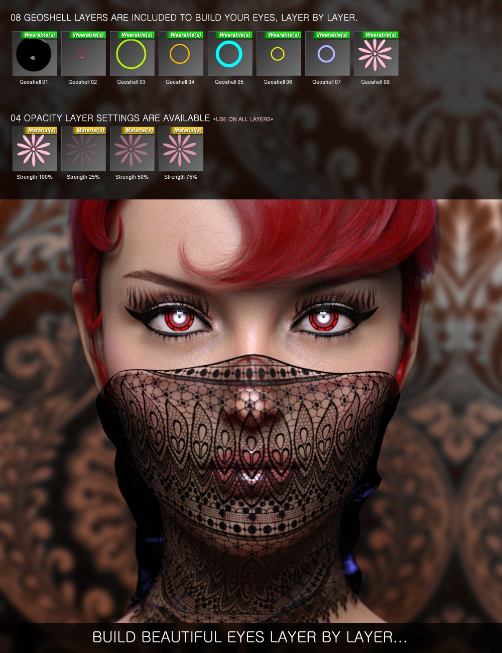 Flower Power Eye Builder Merchant Resource for Genesis 8.1 Females Flower Power Eye Builder Merchant Resource for Genesis 8.1 Females by: ForbiddenWhispers, 3D Models by Daz 3D