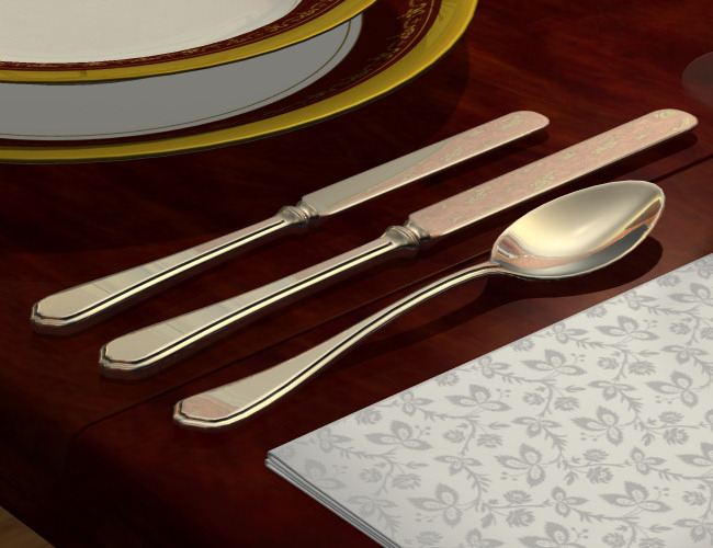 Regency Tableware by: Ness Period Reproductions, 3D Models by Daz 3D