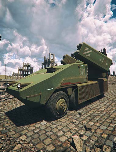 Missile Launcher Truck Missile Launcher Truck by: Mely3D, 3D Models by Daz 3D