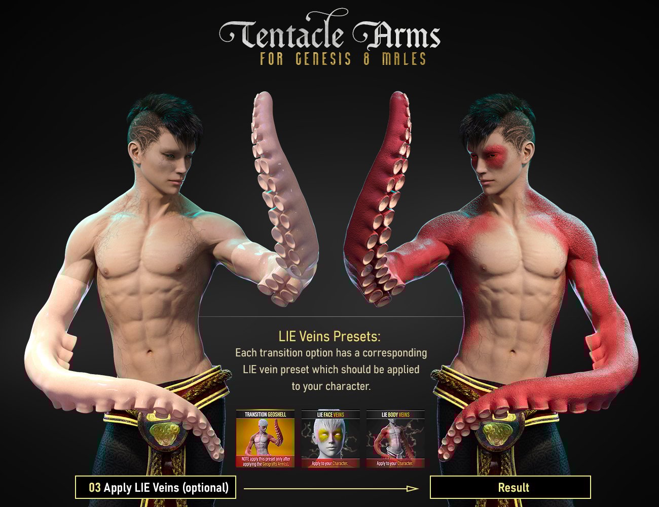 FPE Tentacle Arms for Genesis 8 Males FPE Tentacle Arms for Genesis 8 Males by: FenixPhoenixEsid, 3D Models by Daz 3D
