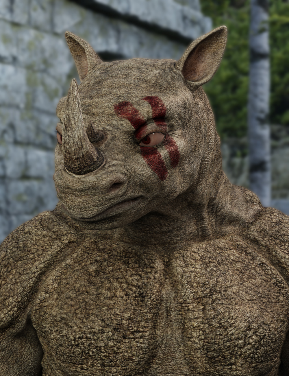 Rhinoculous for Genesis 8.1 Male by: RawArt, 3D Models by Daz 3D